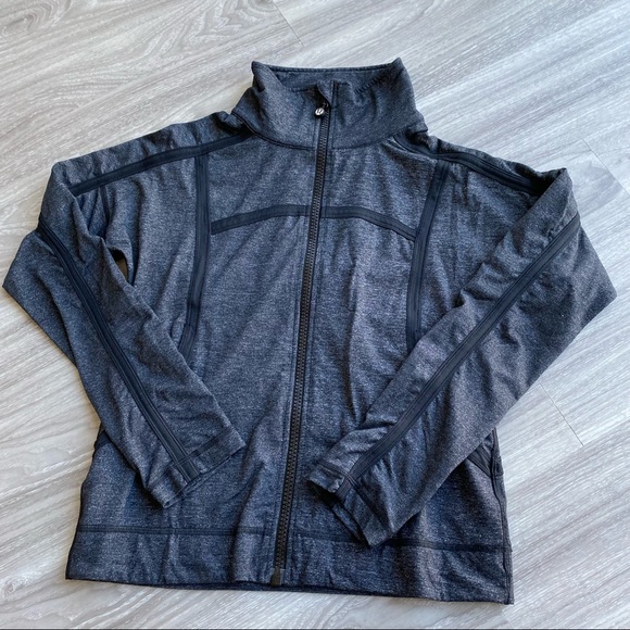 lululemon athletica Jackets & Blazers - Lululemon zip up athletic jacket black / gray size 6